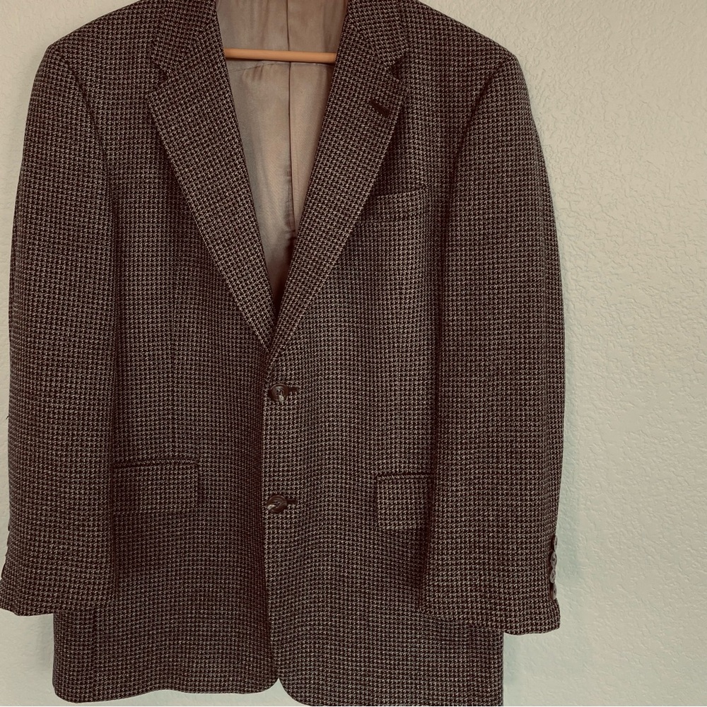 Classic Men's Brown Houndstooth Blazer